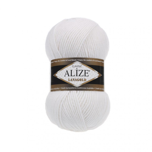 Лана Голд LANAGOLD 49% шерсть 51% акрил 240м/100г Alize